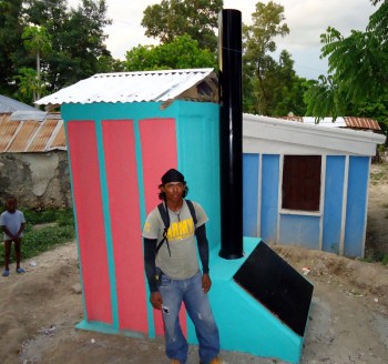 Haiti dry toilet Fernando Jimenez dual education instructor